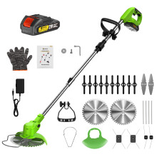 CONENTOOL Coupe-bordure sans fil 21V, 15000 tr/min, pliable avec tête réglable à 45 degrés et 2 batteries