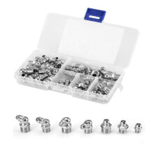 Sharainn 45Pcs M6 M8 M10 Grease Nipples Grease Fittings for Mechanical Equipment