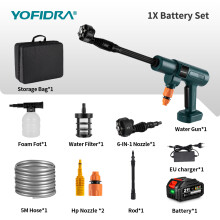 Nettoyeur haute pression sans fil 200 Bar, moteur brushless 3500W, compatible batterie Makita 21V, avec lot de 1 batterie