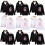 (V Black,M)Abrigo Sudadera con Capucha Manga Larga Estampado Bts Moda Regalos Ropa 2