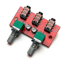 Two Way Dual Channel Stereo Passive Audio Mixing Board 3.5mm Earphone Signal Mixer 2 Way Input 1 Way Mixed Output