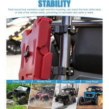 Upgrade RX-DLX-PM Gas Can Pack Mount Fuel Water Tank Mount Oil Can Holder Gasoline Pack Fuel Container Mounting Bracket