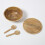 Homescapes Mango Wood Serving Bowl & Cutlery Set 2