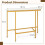 Bankconsoletafel, blad van imitatiemarmer, metalen frame, 110 cm 5