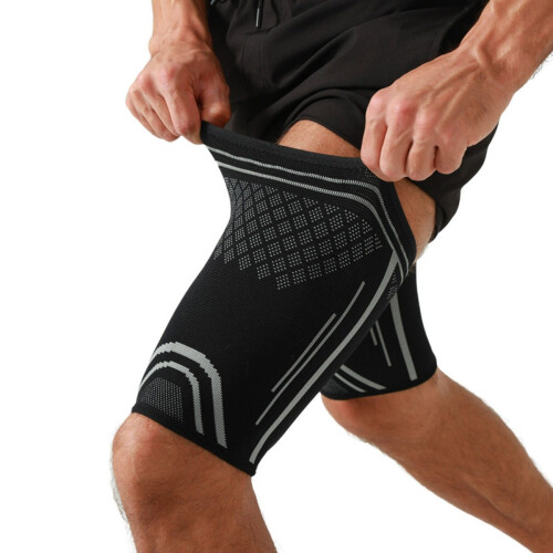 Nylon Thigh Compression Sleeves, Black M, 2 PCS, Sport Performance & Protection