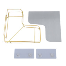 Acrylic Corner Bathroom Organizer, Wall Mounted Storage Rack, Large Capacity, Single Layer