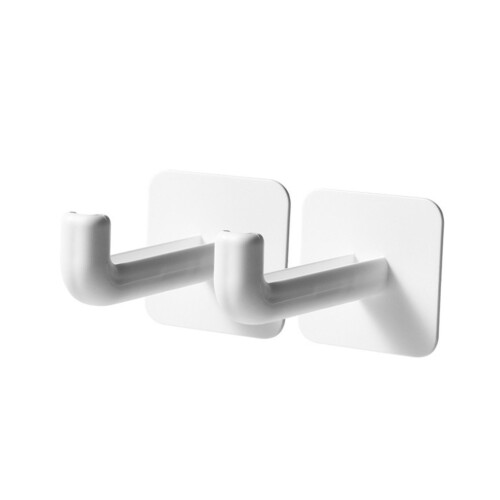 2pcs Wall Mounted Coat Hooks, Punch-Free, Plastic, Multifunctional, for Balcony 2