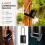 Stainless Steel Combination Padlock, Black, 4-Digit Code, Long Shackle, Gym Locker Lock 5