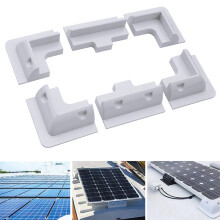 Support de fixation pour panneau solaire, Boîtier de jonction angles et côtés, ABS, Sans perçage pour toit de caravane ou yacht