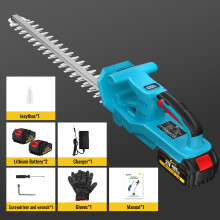 CONENTOOL Taille-haie Électrique 21V, Lame 20 pouces, 2 Batteries Bleu