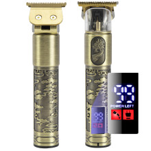Tondeuse à cheveux sans fil, Style Vintage, Portable avec LED, Recharge rapide 5W, 120 min d'autonomie