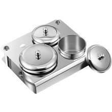 Stainless Steel Nails Art Dappen Dish with Lids Acrylic Liquid Monomer Cup,Nails Acetone Container, Powder Holder