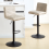 AINPECCA 2PCS Swivel Bar Stools Faux Suede Beige 7