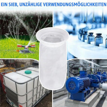 3Pcs 200 Mesh Nylon Filter Bags, Reusable Fine Filtration Socks for Tank Filter Lid, Washable Mesh Screen