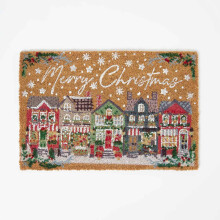 Christmas Village Doormat Coir, 40 x 60 cm