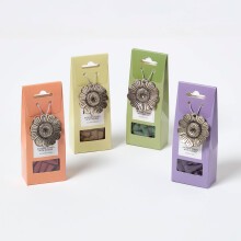 Incense Cone Gift Set with Iron Flower Holder