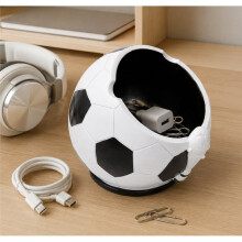Aufbewahrungsornament in Fußballform Aus Kunstharz, Dekorativer Aschenbecher für Den Schreibtisch, Ideal Als Geschenkidee