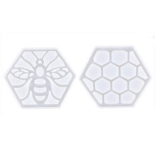 Harz Untersetzer Formen Bienenharz Formen Silikon Auto GeträNke Halter Form Waben Form Silikon Formen Becher Matte für Heimwerker Handwerk