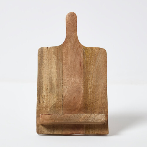 Homescapes Handcrafted Solid Timber Recipe Book &Tablet Stand 2