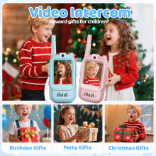 Kids + Video Walkie Talkies + 2 Pack + 300M + Rechargeable