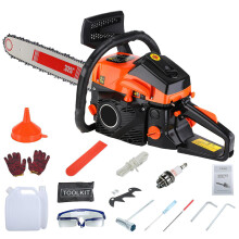 Tronçonneuse à essence 68cc 6000W, guide de 20 pouces, moteur 2 temps pour abattage d'arbres