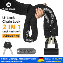 WEST BIKING Cadenas en chaîne, Acier robuste haute résistance, pour vélos de route, montagne, électriques et pliants