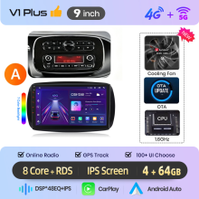 Junsun Autoradio Android, Système Multimedia 2 Din, Apple CarPlay et Android Auto Sans Fil, Écran Tactile IPS pour Mercedes Benz