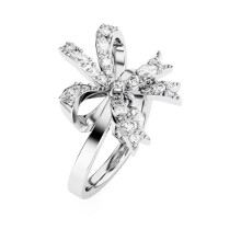 (6#=52mm) Silver 3D Bow Knot Statement Ring Marquise Cut Clear Cubic Zirconia Pave Crystal Cocktail Jewelry for Women 5647728
