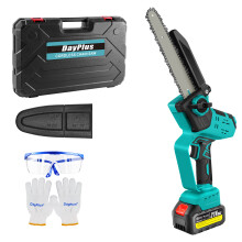 Mini Tronçonneuse Sans Fil 8 Pouces, Moteur Brushless, Batterie 4.0Ah, Pour Taille de Branches et Jardinage