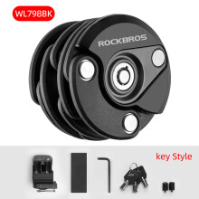 ROCKBROS Cadenas pour Vélo, Antivol de Chaîne Portable avec Clés