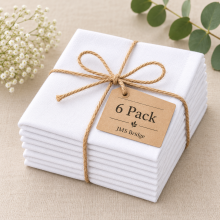 6 x White Cotton Napkins Table Linen Dinner Eco-friendly Cotton Hotel Wedding (50 x 50 cm)