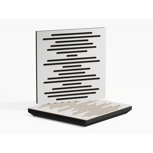 (White) 2 Pack - Sound Absorption-Diffuse Acoustic Panel "P14" | 50x50x5cm | Absorption - Diffusion - Reflection