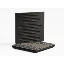 (Black) 2 Pack - Sound Absorption-Diffuse Acoustic Panel "P14" | 50x50x5cm | Absorption - Diffusion - Reflection