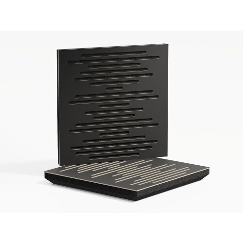 (Black) 2 Pack - Sound Absorption-Diffuse Acoustic Panel "P14" | 50x50x5cm | Absorption - Diffusion - Reflection