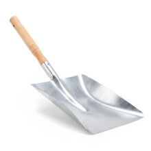 GEEZY Metal Coal Shovel 8" with Wooden Heat-Resistant Handle Small Hand Spade Scoop