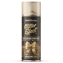 1X - Paint Factory Gold Glitter Effect Spray Paint 400ml