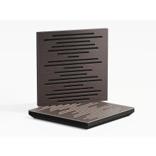 (Wenge) 2 Pack - Sound Absorption-Diffuse Acoustic Panel "P14" | 50x50x5cm | Absorption - Diffusion - Reflection
