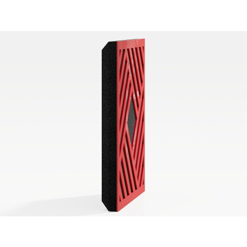 (Red glossy Plastic) 2 Pack - Sound Absorption-Diffuse Acoustic Panel "P1" | 50x50x5cm | Absorption - Diffusion - Reflection 2