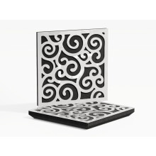 (White glossy Plastic) 2 Pack - Sound Absorption-Diffuse Acoustic Panel "P12" | 50x50x5cm | Absorption - Diffusion - Reflection