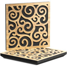 (Oak) 2 Pack - Sound Absorption-Diffuse Acoustic Panel "P12" | 50x50x5cm | Absorption - Diffusion - Reflection