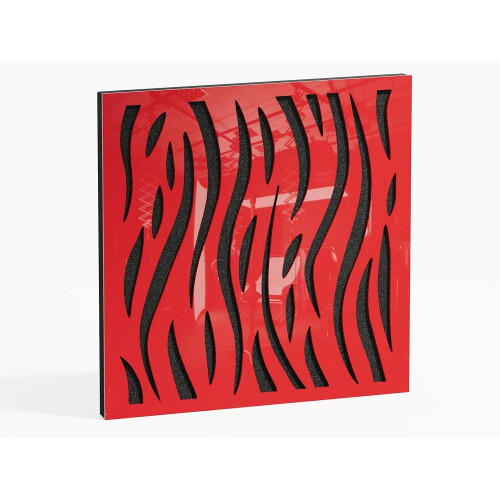 (Red glossy Plastic) 2 Pack - Sound Absorption-Diffuse Acoustic Panel "P13" | 50x50x5cm | Absorption - Diffusion - Reflection 1