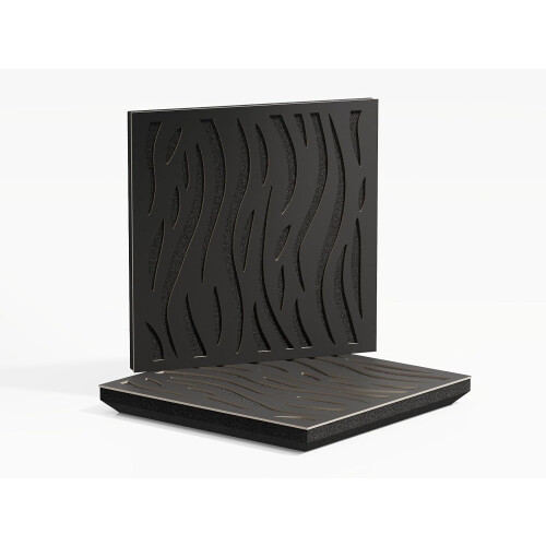 (Black) 2 Pack - Sound Absorption-Diffuse Acoustic Panel "P13" | 50x50x5cm | Absorption - Diffusion - Reflection