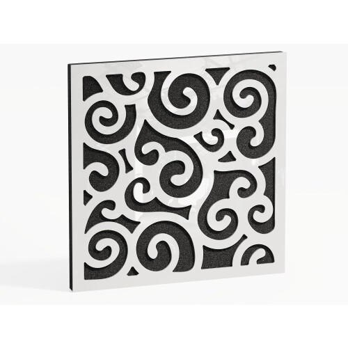 (White glossy Plastic) 2 Pack - Sound Absorption-Diffuse Acoustic Panel "P12" | 50x50x5cm | Absorption - Diffusion - Reflection 1