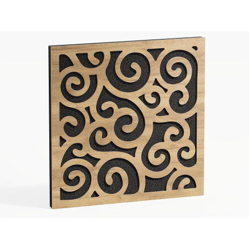 (Oak) 2 Pack - Sound Absorption-Diffuse Acoustic Panel "P12" | 50x50x5cm | Absorption - Diffusion - Reflection 1