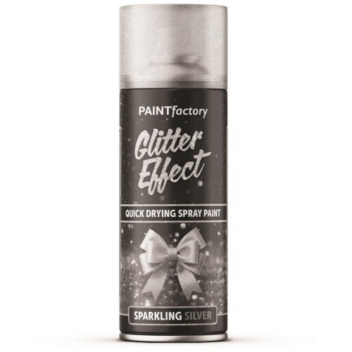 Rapide 1X - Paint Factory Silver Glitter Effect Spray Paint 400ml
