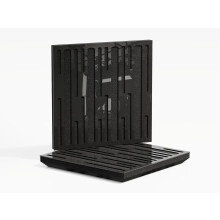 (Black glossy Plastic) 2 Pack - Sound Absorption-Diffuse Acoustic Panel "P10" | 50x50x5cm | Absorption - Diffusion - Reflection