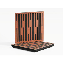 (Cherry) 2 Pack - Sound Absorption-Diffuse Acoustic Panel "P10" | 50x50x5cm | Absorption - Diffusion - Reflection