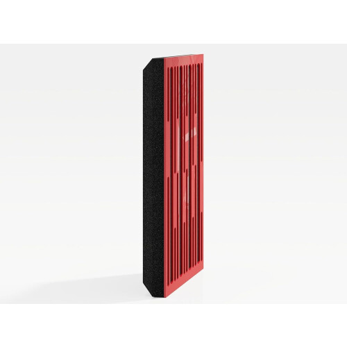 (Red glossy Plastic) 2 Pack - Sound Absorption-Diffuse Acoustic Panel "P10" | 50x50x5cm | Absorption - Diffusion - Reflection 2
