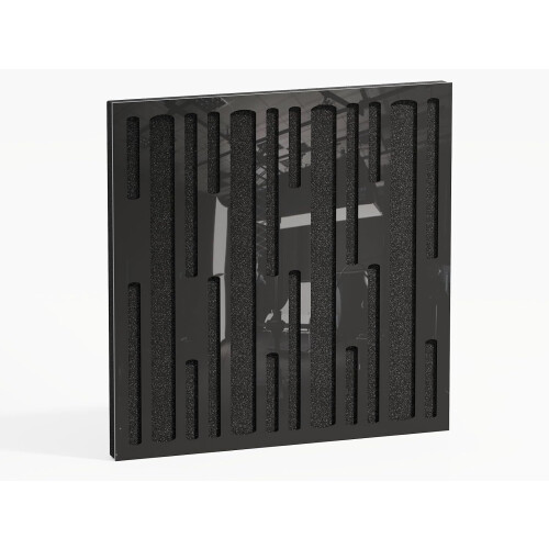 (Black glossy Plastic) 2 Pack - Sound Absorption-Diffuse Acoustic Panel "P10" | 50x50x5cm | Absorption - Diffusion - Reflection 1