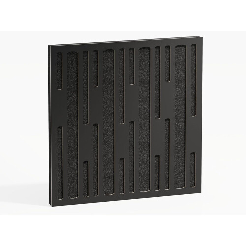 (Black) 2 Pack - Sound Absorption-Diffuse Acoustic Panel "P10" | 50x50x5cm | Absorption - Diffusion - Reflection 1